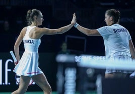Viktoria Hruncakova teamed up with Tereza Mihalikova to win the decisive doubles clash.